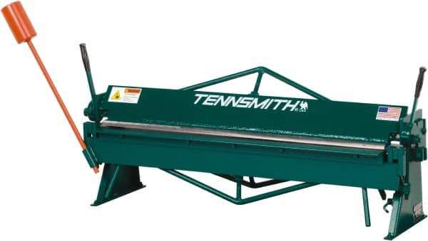 Tennsmith - 48-1/4 Inch Bending Length, Bench Machine Hand Brake - 61 Inch Wide, 22 Inch Deep, 31 Inch High - Apex Tool & Supply