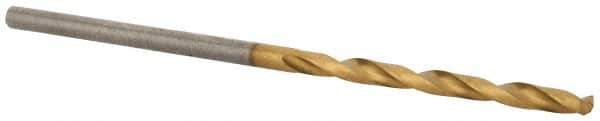Guhring - 1/16" 118° High Speed Steel Jobber Drill - TiN Finish, Right Hand Cut, Spiral Flute, Straight Shank, 43mm OAL, Standard Point - Apex Tool & Supply