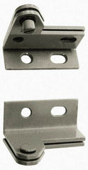 Stanley - 1-1/2" Long x 1.06" Wide x 11/84" Thick, Satin Chrome Finish Steel, Right Hand Wardrobe Pivot Hinge - 1/4" Pin Diam, 4 Holes, 1-1/8 Min Door Thickness, 75 Lb Capacity, 1" Leaf Height - Apex Tool & Supply