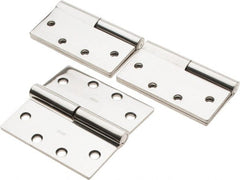 Stanley - 4-1/2" Long x 4-1/2" Wide 304 Stainless Steel Full Mortise Commercial Hinge - Apex Tool & Supply