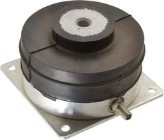 Tech Products - 1/2-13 Bolt Thread, 4-1/8" Long x 4.19" Wide x 2-1/2" High Pneumatic Stud Mount Leveling Pad & Mount - 300 Max Lb Capacity, 4.14" Base Diam - Apex Tool & Supply
