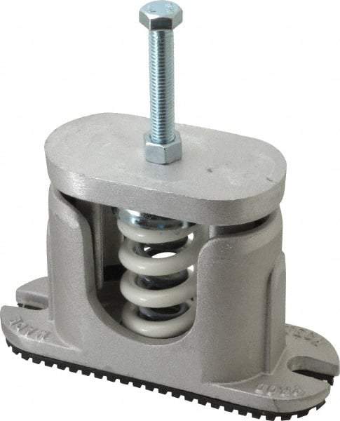 Tech Products - 1/2-13 Bolt Thread, 7-3/4" Long x 2-5/8" Wide x 5" High Aluminum Housed Spring Mounts - 1,300 Max Lb Capacity, 3-1/2" Thread Length - Apex Tool & Supply