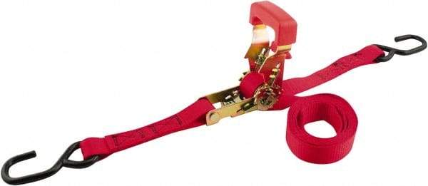Erickson Manufacturing - 15' Long x 1" Wide, 2,000 Lb Basket Capacity, Polyester Web Sling - Red - Apex Tool & Supply