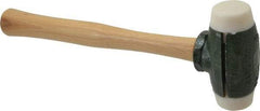 Garland - 2 Lb Head 1-1/2" Face Nylon Split Head Hammer - 12-1/2" OAL, Wood Handle - Apex Tool & Supply