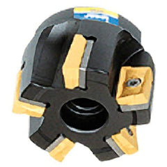 Iscar - 7 Inserts, 63mm Cut Diam, 25.4mm Arbor Diam, 12.5mm Max Depth of Cut, Indexable Square-Shoulder Face Mill - 0/90° Lead Angle, 50mm High, 3M AXKT 1304 Insert Compatibility, Series Mill2000 - Apex Tool & Supply