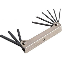 Proto - Hex Key Sets - 9PC 4/64"-1/4" FOLDING HEX KEY SET - Apex Tool & Supply