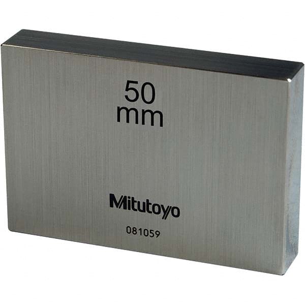 Mitutoyo - 50mm Steel Rectangular Gage Block - Apex Tool & Supply