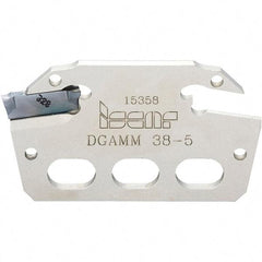 Iscar - Right Hand, 0.098 Inch Insert Width, Indexable Cutoff and Grooving Support Blade - DGAMM38-2 BLADE - Apex Tool & Supply