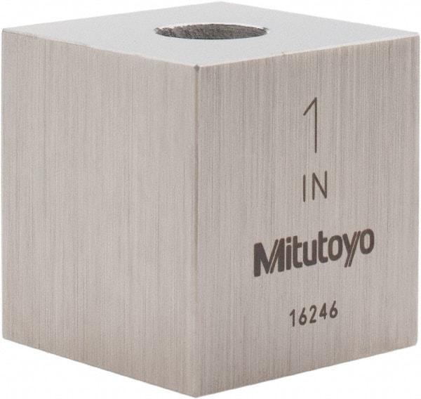 Mitutoyo - 1" Square Steel Gage Block - Accuracy Grade 0, Includes Certificate of Inspection - Apex Tool & Supply