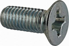 Value Collection - M8x1.25 Metric Coarse, 20mm OAL Phillips Drive Machine Screw - Flat Head, Grade 4.8 Steel, Zinc-Plated Finish, Without Washer - Apex Tool & Supply