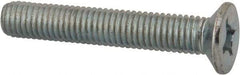 Value Collection - M8x1.25 Metric Coarse, 50mm OAL Phillips Drive Machine Screw - Flat Head, Grade 4.8 Steel, Zinc-Plated Finish, Without Washer - Apex Tool & Supply