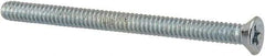 Value Collection - #4-40 UNC, 1-1/2" OAL Phillips Drive Machine Screw - Flat Head, Grade J82 Steel, Zinc-Plated Finish, Without Washer - Apex Tool & Supply