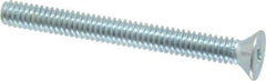 Value Collection - 1/4-20 UNC, 2-1/2" OAL Phillips Drive Machine Screw - Flat Head, Grade J82 Steel, Zinc-Plated Finish, Without Washer - Apex Tool & Supply