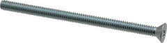 Value Collection - 1/4-20 UNC, 4" OAL Phillips Drive Machine Screw - Flat Head, Grade J82 Steel, Zinc-Plated Finish, Without Washer - Apex Tool & Supply