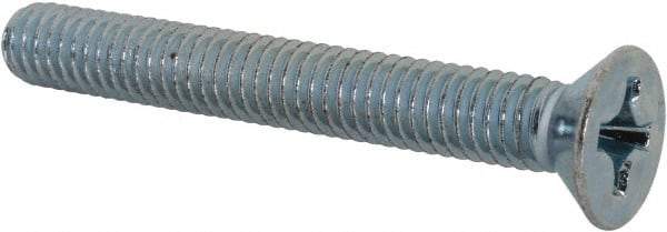 Value Collection - 5/16-18 UNC, 2-1/2" OAL Phillips Drive Machine Screw - Flat Head, Grade J82 Steel, Zinc-Plated Finish, Without Washer - Apex Tool & Supply