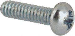 Value Collection - #2-56 UNC, 5/16" Length Under Head Phillips Drive Machine Screw - Round Head, Grade J82 Steel, Zinc-Plated Finish, Without Washer - Apex Tool & Supply