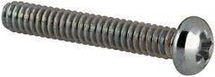 Value Collection - #3-48 UNC, 5/8" Length Under Head Phillips Drive Machine Screw - Round Head, Grade J82 Steel, Zinc-Plated Finish, Without Washer - Apex Tool & Supply
