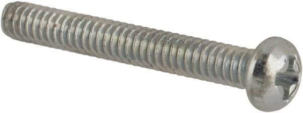Value Collection - #3-48 UNC, 3/4" Length Under Head Phillips Drive Machine Screw - Round Head, Grade J82 Steel, Zinc-Plated Finish, Without Washer - Apex Tool & Supply