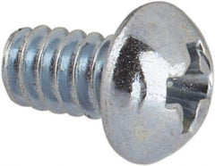 Value Collection - #4-40 UNC, 3/16" Length Under Head Phillips Drive Machine Screw - Round Head, Grade J82 Steel, Zinc-Plated Finish, Without Washer - Apex Tool & Supply
