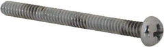 Value Collection - #4-40 UNC, 1-1/4" Length Under Head Phillips Drive Machine Screw - Round Head, Grade J82 Steel, Zinc-Plated Finish, Without Washer - Apex Tool & Supply