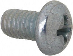Value Collection - #10-32 UNF, 5/16" Length Under Head Phillips Drive Machine Screw - Round Head, Grade J82 Steel, Zinc-Plated Finish, Without Washer - Apex Tool & Supply