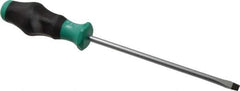 Wera - 287mm OAL Standard Slotted Screwdriver - 175mm Blade Length, Round Shank, Ergonomic Handle - Apex Tool & Supply