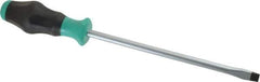 Wera - 312mm OAL Standard Slotted Screwdriver - 200mm Blade Length, Round Shank, Ergonomic Handle - Apex Tool & Supply