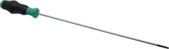 Wera - 398mm OAL Standard Slotted Screwdriver - 300mm Blade Length, Round Shank, Ergonomic Handle - Apex Tool & Supply