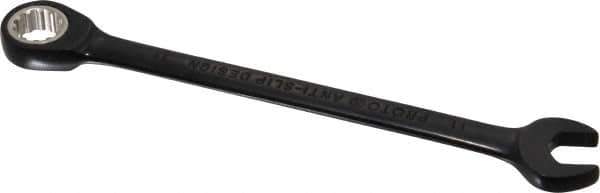 Proto - 11mm 12 Point Combination Wrench - 15° Head Angle, 6-1/2" OAL, Steel, Black Chrome Finish - Apex Tool & Supply