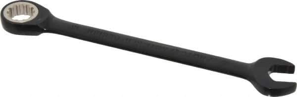 Proto - 15mm 12 Point Combination Wrench - 15° Head Angle, 7-7/8" OAL, Steel, Black Chrome Finish - Apex Tool & Supply