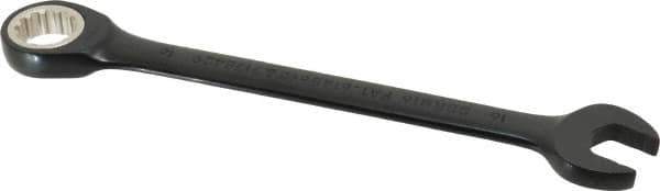 Proto - 16mm 12 Point Combination Wrench - 15° Head Angle, 8-3/16" OAL, Steel, Black Chrome Finish - Apex Tool & Supply