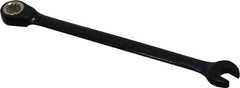 Proto - 1/4" 12 Point Combination Wrench - 15° Head Angle, 5" OAL, Steel, Black Chrome Finish - Apex Tool & Supply