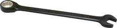 Proto - 7/16" 12 Point Combination Wrench - 15° Head Angle, 6-1/2" OAL, Steel, Black Chrome Finish - Apex Tool & Supply