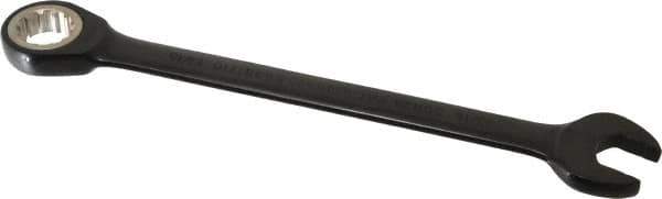 Proto - 13/16" 12 Point Combination Wrench - 15° Head Angle, 11-7/16" OAL, Steel, Black Chrome Finish - Apex Tool & Supply