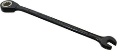 Proto - 7mm 12 Point Combination Wrench - 15° Head Angle, 5-1/2" OAL, Steel, Black Chrome Finish - Apex Tool & Supply