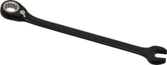 Proto - 9mm 12 Point Combination Wrench - 15° Head Angle, 5-15/16" OAL, Steel, Black Chrome Finish - Apex Tool & Supply