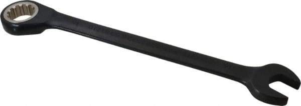 Proto - 16mm 12 Point Combination Wrench - 15° Head Angle, 8-3/16" OAL, Steel, Black Chrome Finish - Apex Tool & Supply