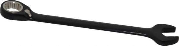 Proto - 17mm 12 Point Combination Wrench - 15° Head Angle, 8-7/8" OAL, Steel, Black Chrome Finish - Apex Tool & Supply