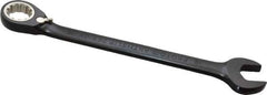 Proto - 18mm 12 Point Combination Wrench - 15° Head Angle, 9-5/16" OAL, Steel, Black Chrome Finish - Apex Tool & Supply