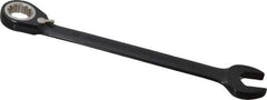 Proto - 27mm 12 Point Combination Wrench - 15° Head Angle, 14-1/8" OAL, Steel, Black Chrome Finish - Apex Tool & Supply