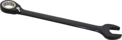 Proto - 30mm 12 Point Combination Wrench - 15° Head Angle, 15-7/8" OAL, Steel, Black Chrome Finish - Apex Tool & Supply
