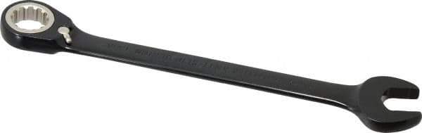 Proto - 13/16" 12 Point Combination Wrench - 15° Head Angle, 11-7/16" OAL, Steel, Black Chrome Finish - Apex Tool & Supply
