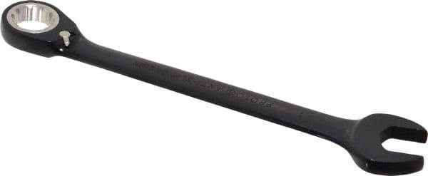 Proto - 1" 12 Point Combination Wrench - 15° Head Angle, 12-3/4" OAL, Steel, Black Chrome Finish - Apex Tool & Supply