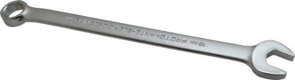 Proto - 18mm 6 Point Combination Wrench - 15° Offset Angle, 10-1/2" OAL, Steel, Satin Finish - Apex Tool & Supply