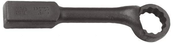 Proto - 4-1/8" 12 Point Striking Box Wrench - Single End, 6-1/4" Head Diam x 2-3/8" Head Thickness, 18" OAL, Steel, Black Finish, 60° Offset - Apex Tool & Supply
