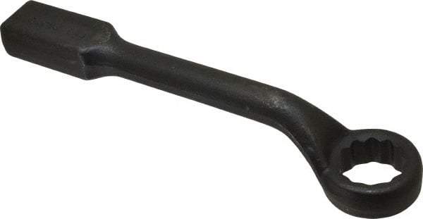 Proto - 1-3/8" 12 Point Striking Box Wrench - Single End, 2-25/64" Head Diam x 1" Head Thickness, 11-1/2" OAL, Steel, Black Finish, 60° Offset - Apex Tool & Supply