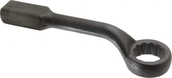 Proto - 2-1/16" 12 Point Striking Box Wrench - Single End, 3-5/16" Head Diam x 1-1/4" Head Thickness, 13-1/2" OAL, Steel, Black Finish, 60° Offset - Apex Tool & Supply