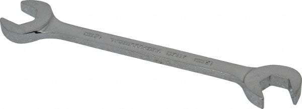 Proto - 12mm Standard Open End Wrench - 5-1/4" OAL, Double End, Chrome Finish, 15° & 60° Head Angle - Apex Tool & Supply