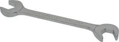 Proto - 14mm Standard Open End Wrench - 5-49/64" OAL, Double End, Chrome Finish, 15° & 60° Head Angle - Apex Tool & Supply