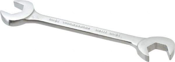 Proto - 16mm Standard Open End Wrench - 6-7/64" OAL, Double End, Chrome Finish, 15° & 60° Head Angle - Apex Tool & Supply